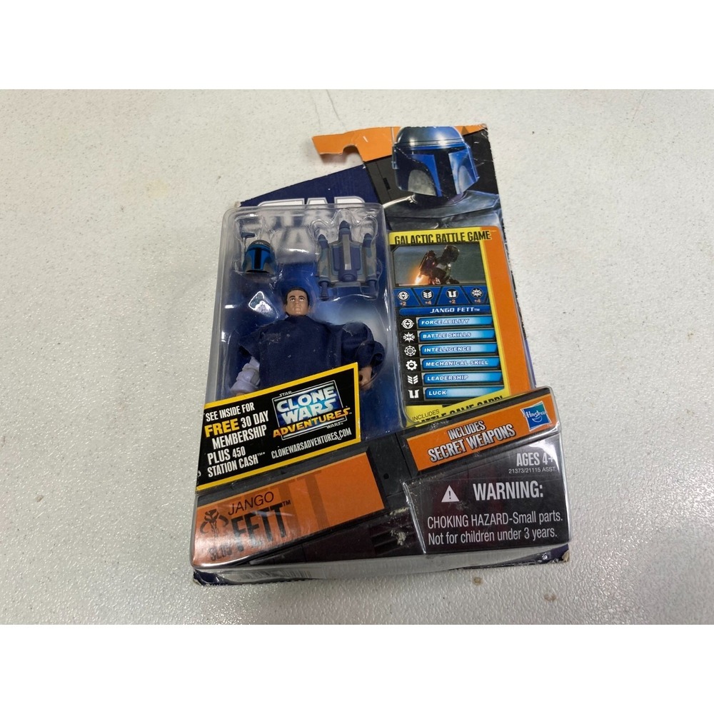 Star Wars Saga Legends Jango Fett Action Figure with Battle Game Card NOC